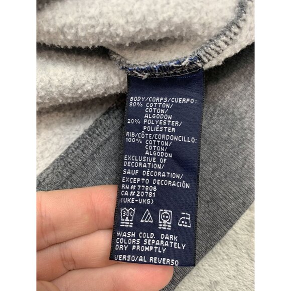 Tommy Hilfiger Men's Medium Gray Crew Neck Sweatshirt Ribbed cuffs Grandpa style - Picture 4 of 9